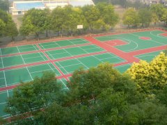 湖北潛江市竹根灘高級(jí)中學(xué)硅PU球場(chǎng)